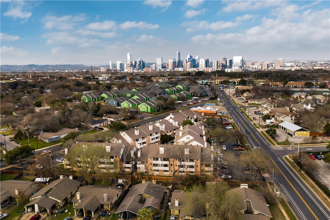 an aerial view of city