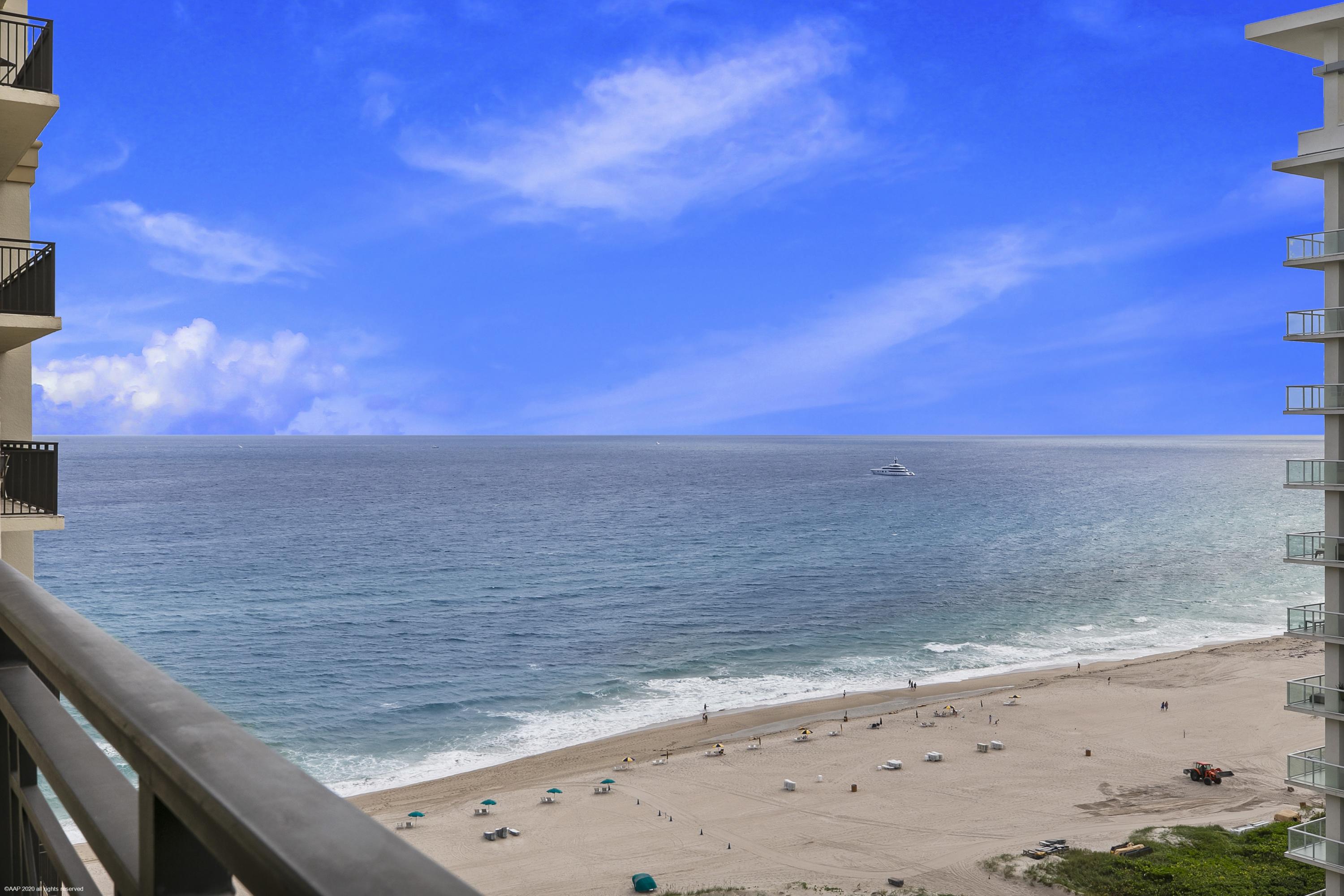 a view of an ocean beach