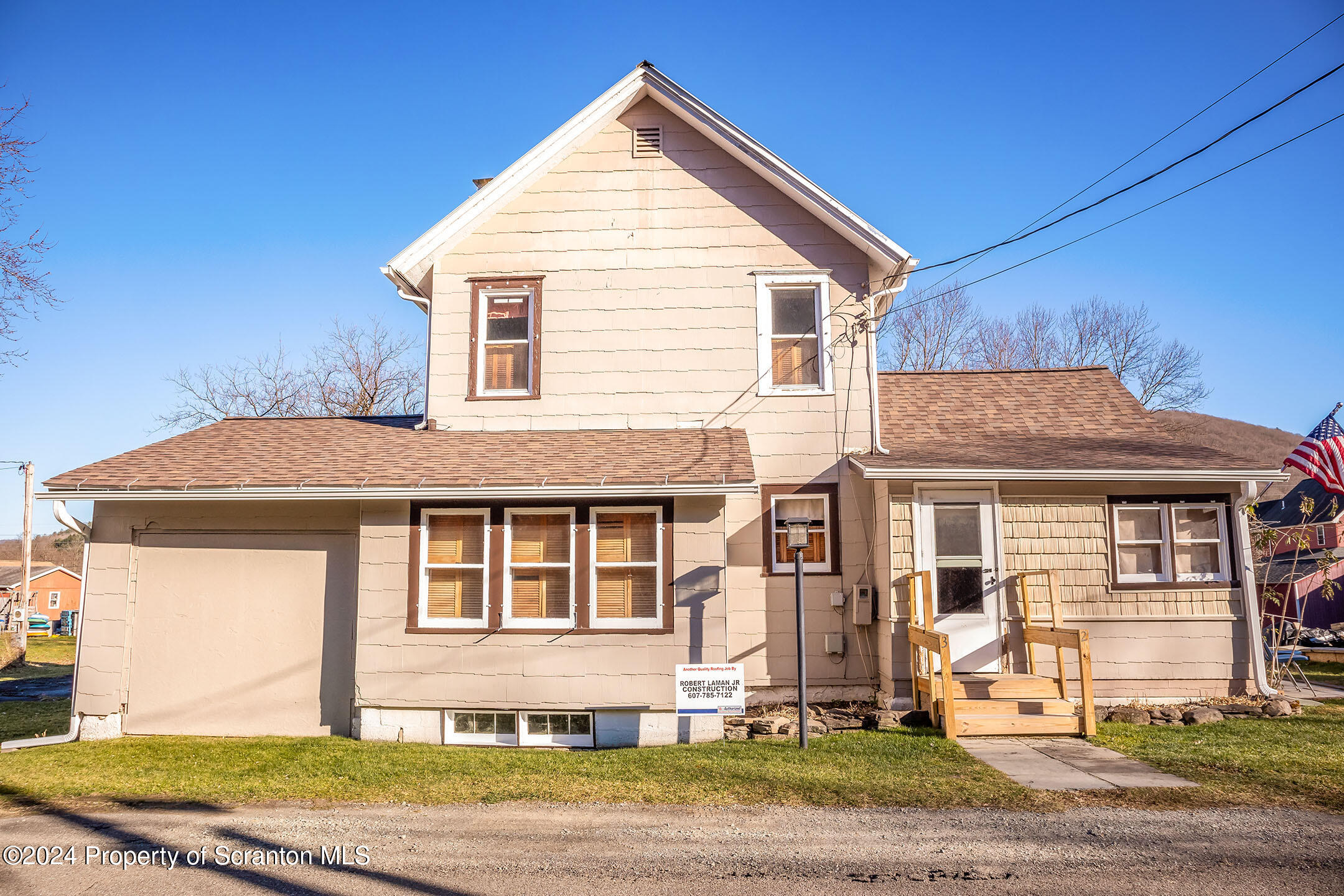 a front view of a house