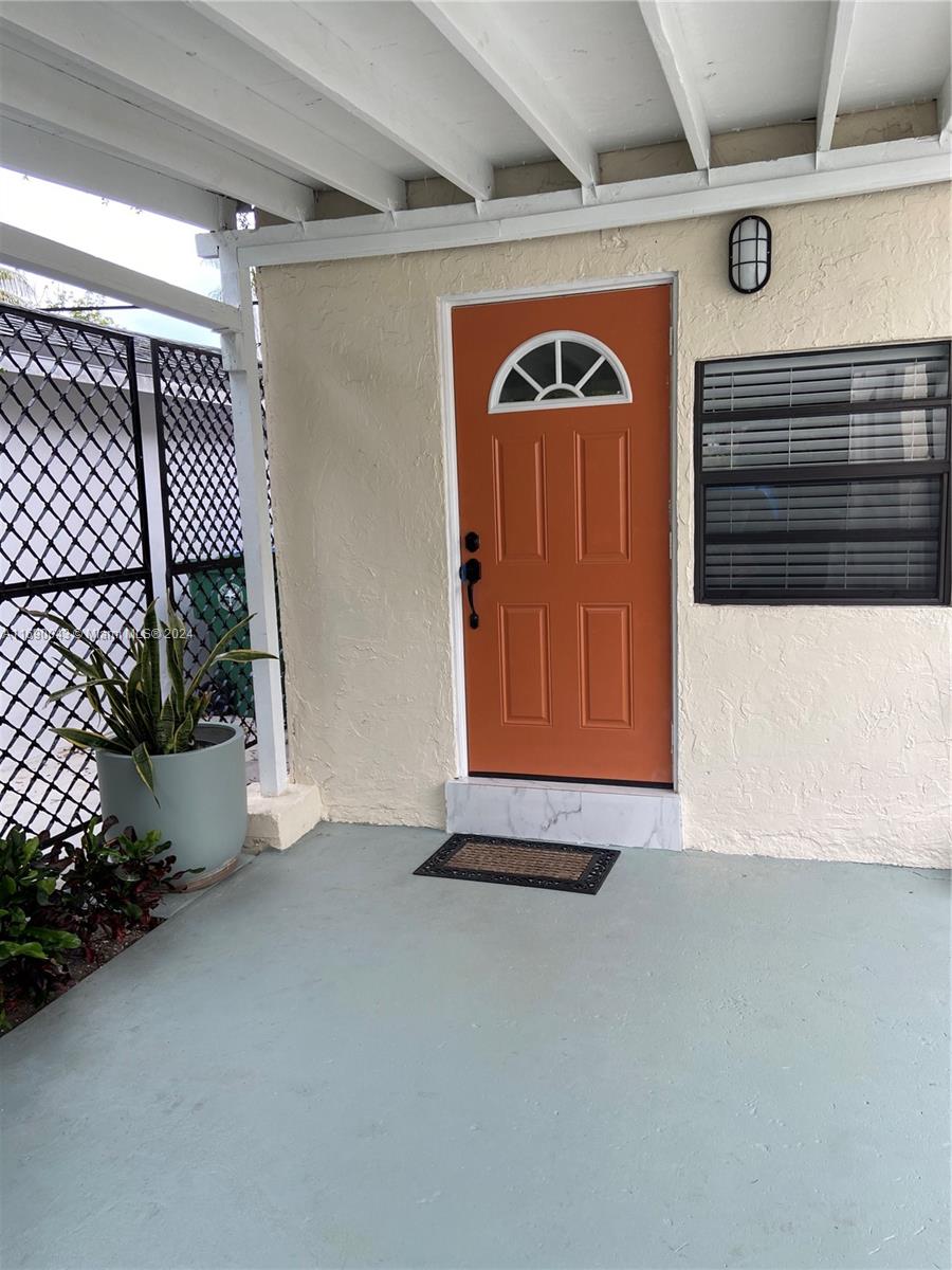 a view of front door