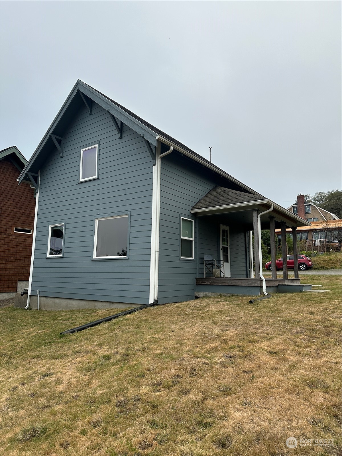 a house with yard in front of it