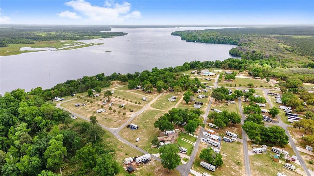 an aerial view of beach and ocean