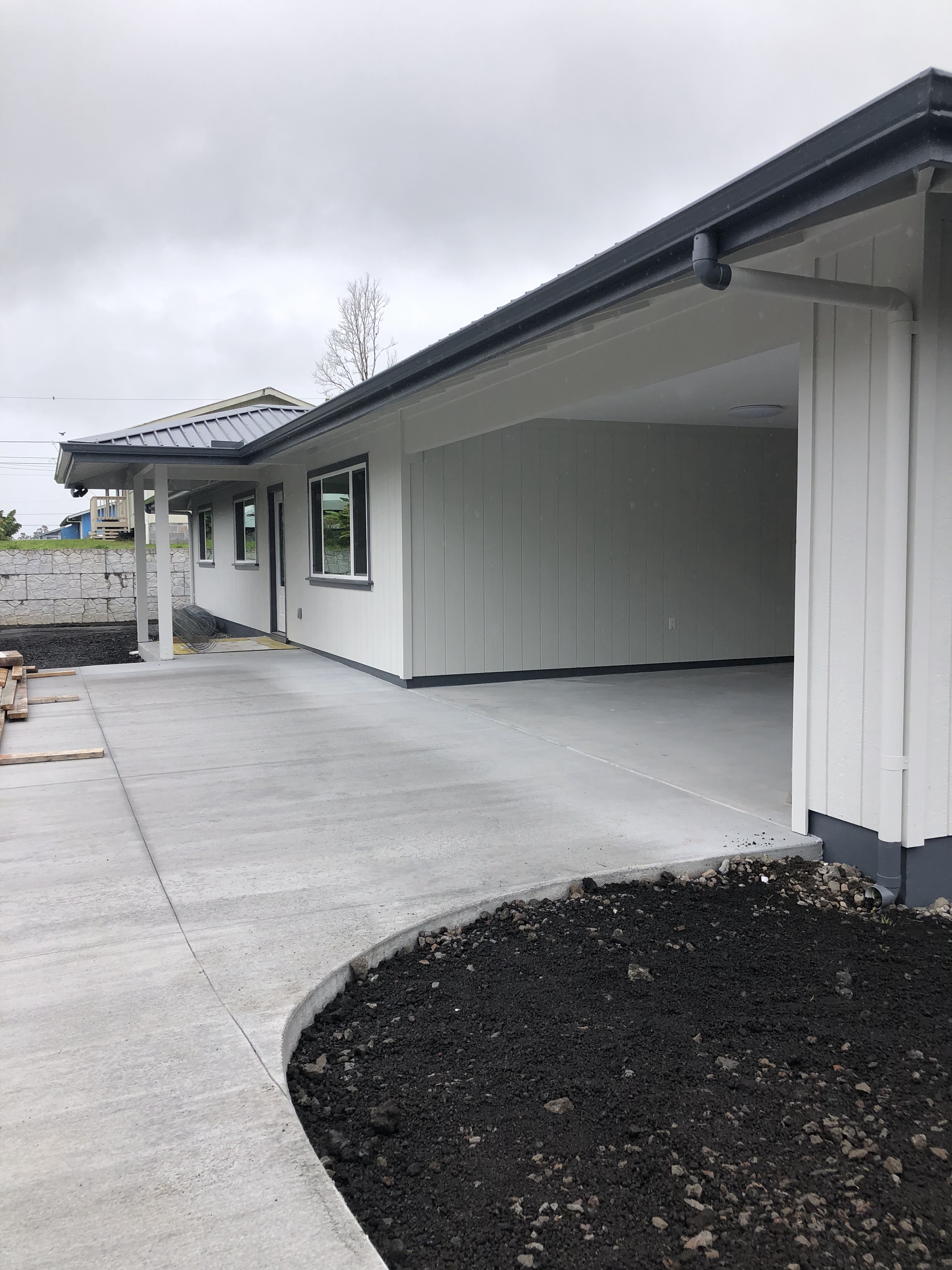 a view of a house with a garage