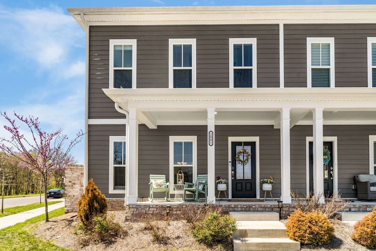 a front view of a house