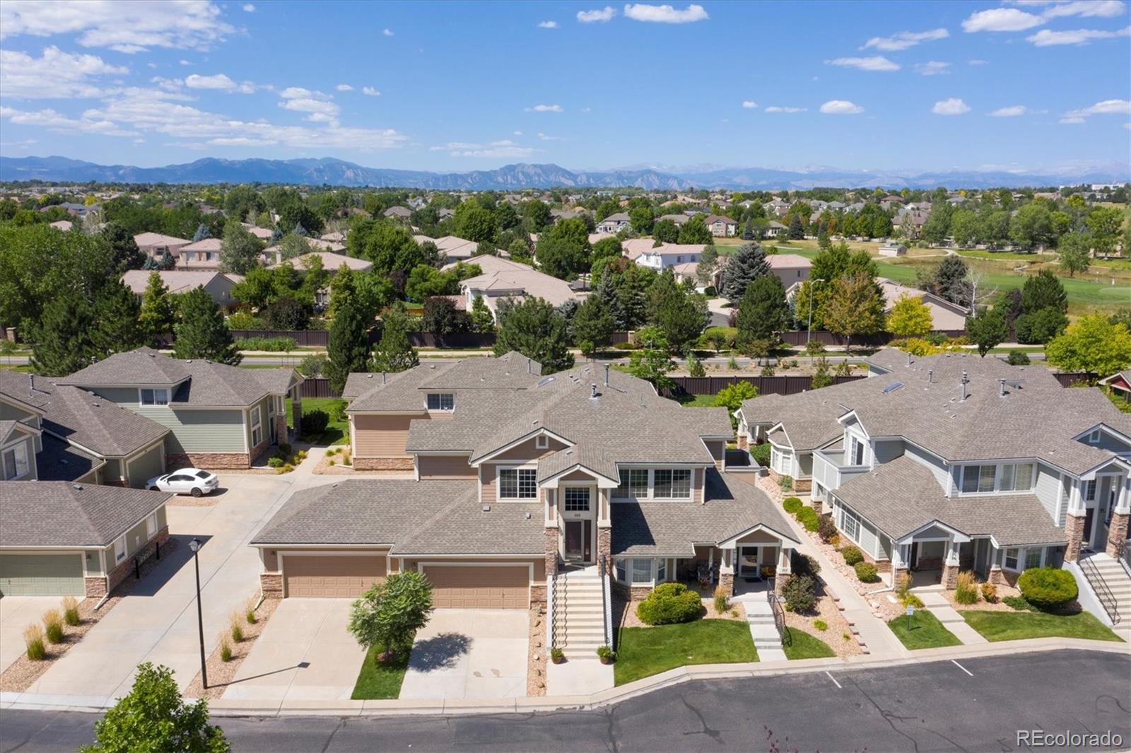 an aerial view of multiple house