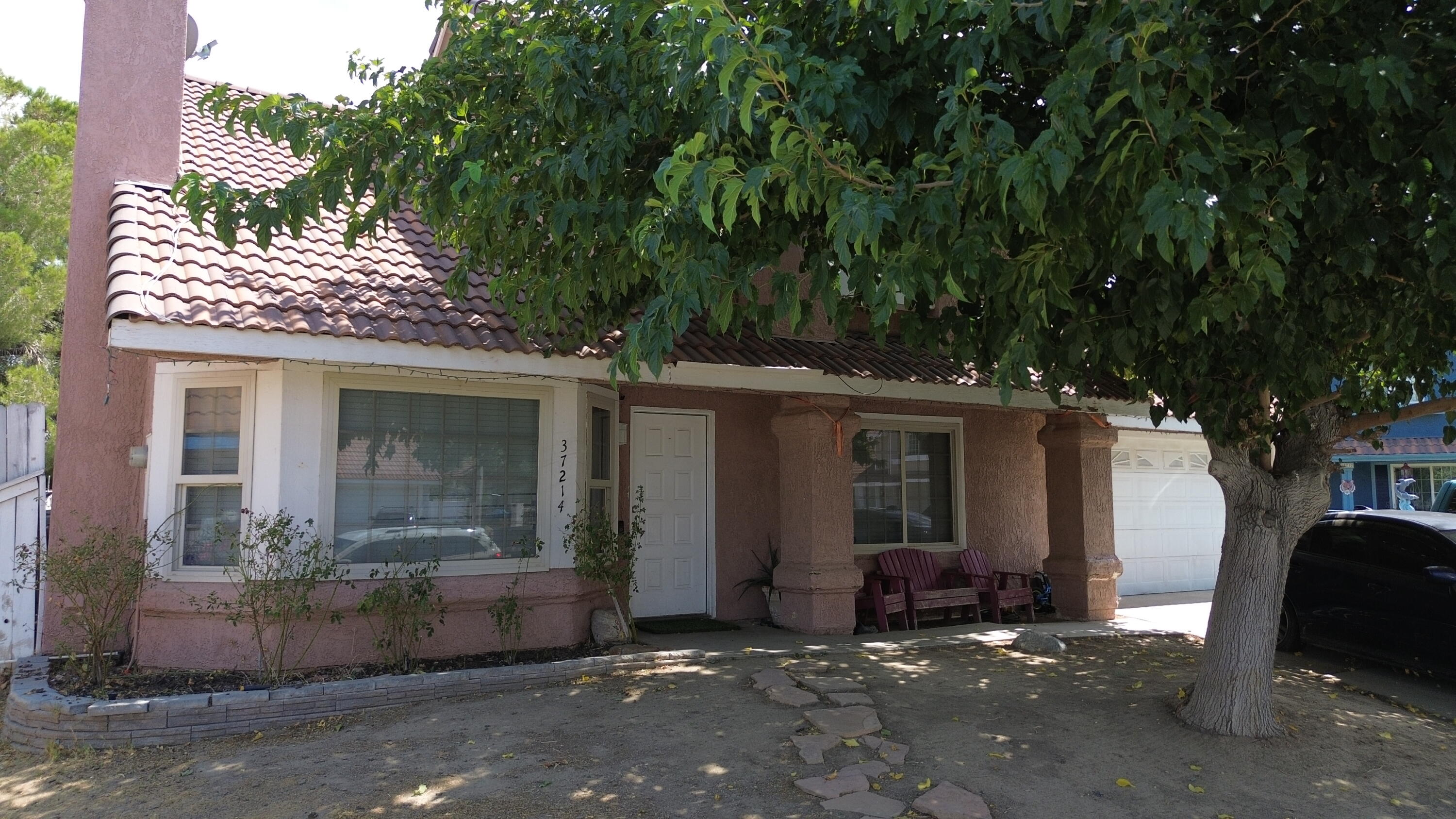 a view of a house with a patio