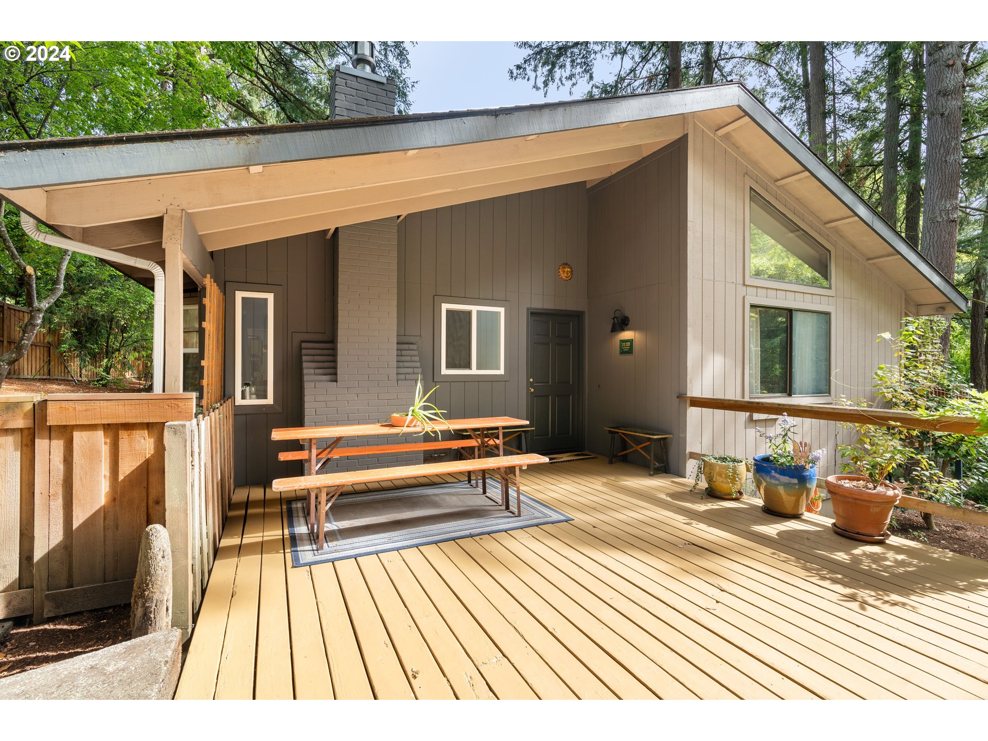 a view of outdoor space with seating area