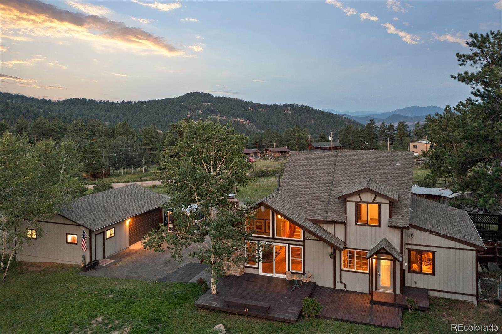 an aerial view of multiple house