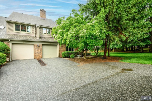 a view of a house with a yard and garage