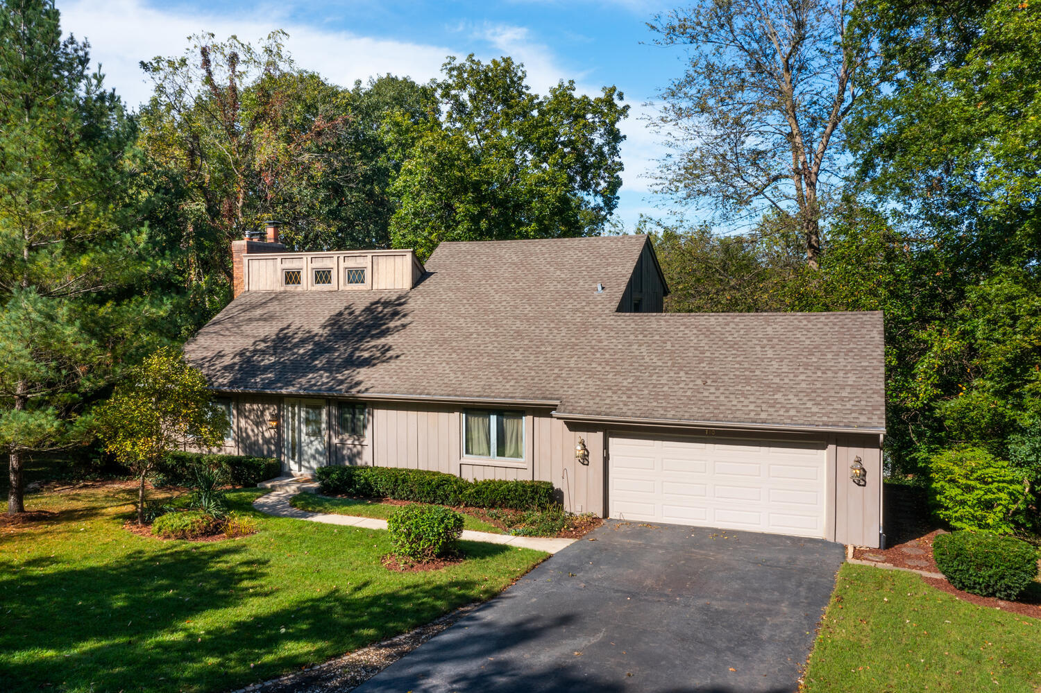 a aerial view of a house