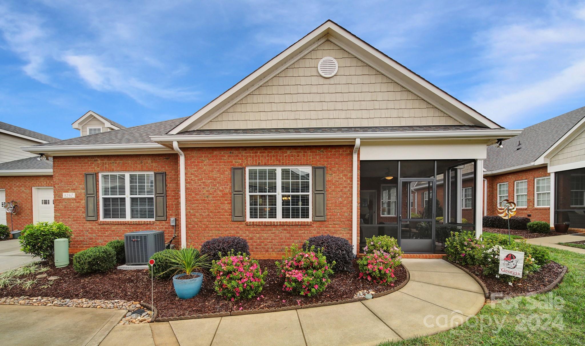 a front view of a house