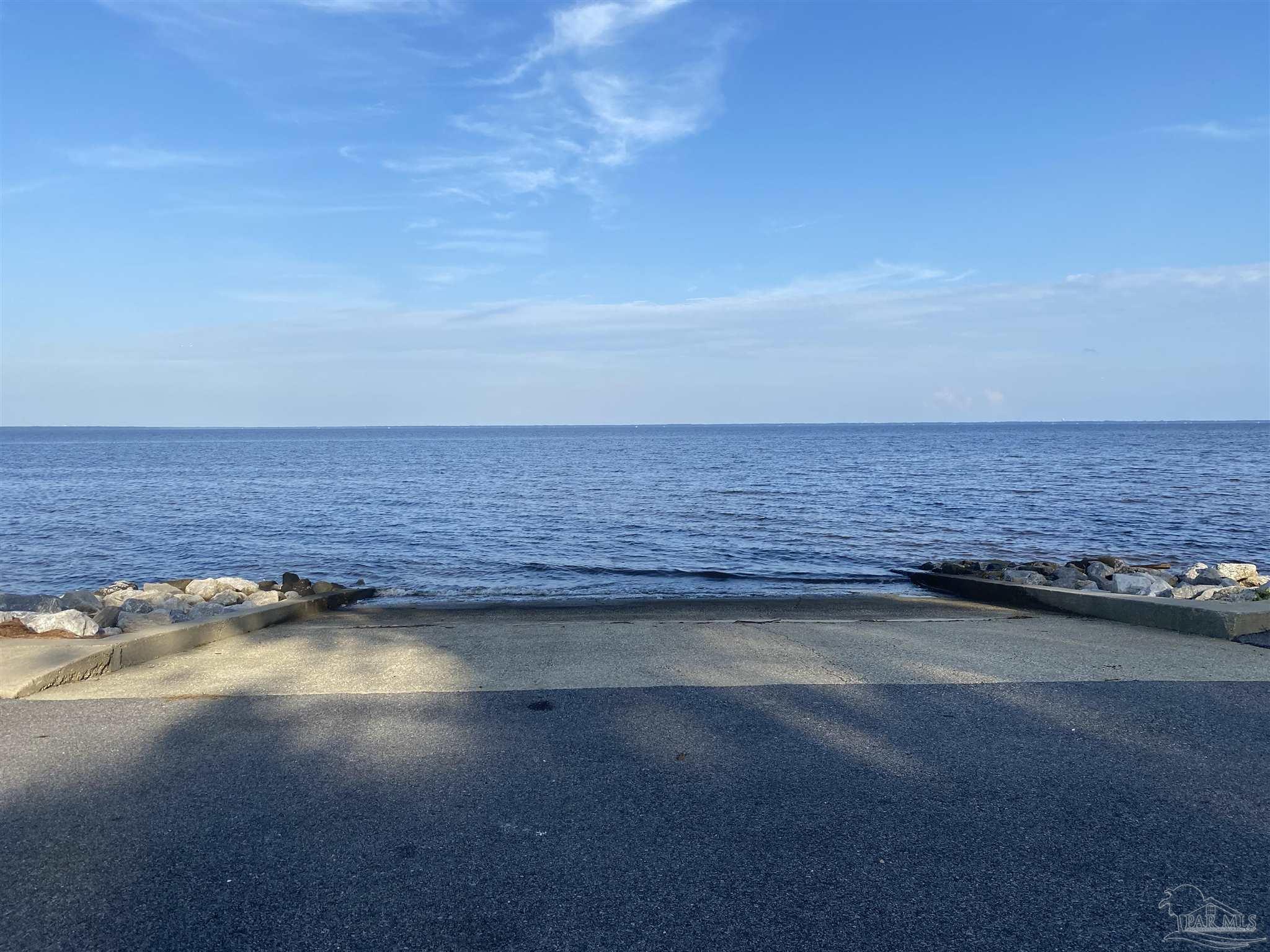 a view of an ocean and beach