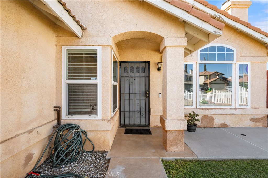 a view of front door of house