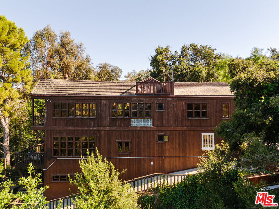 a view of a house with a balcony