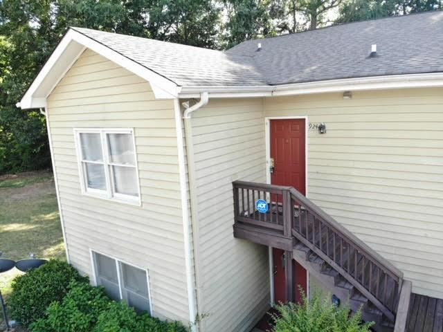 a view of a house with a balcony