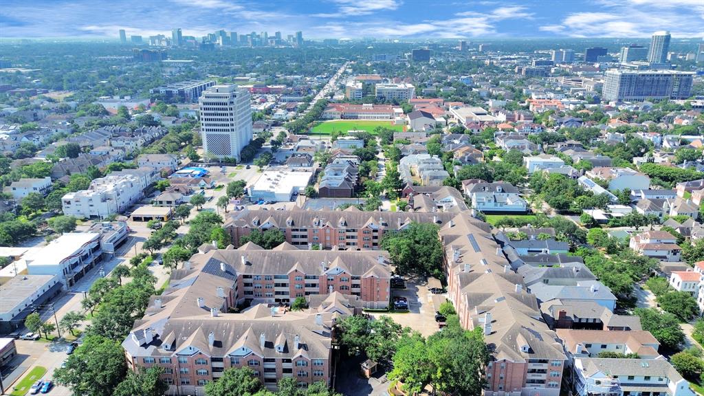 an aerial view of a city