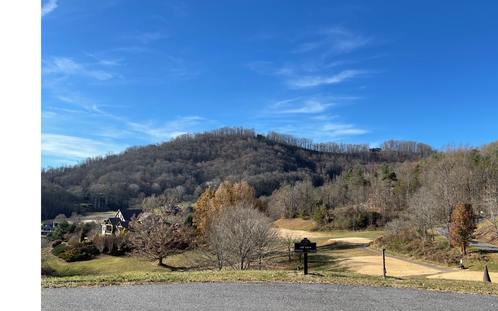 a view of a outdoor space with mountain view