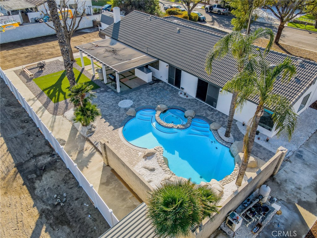 swimming pool with furniture