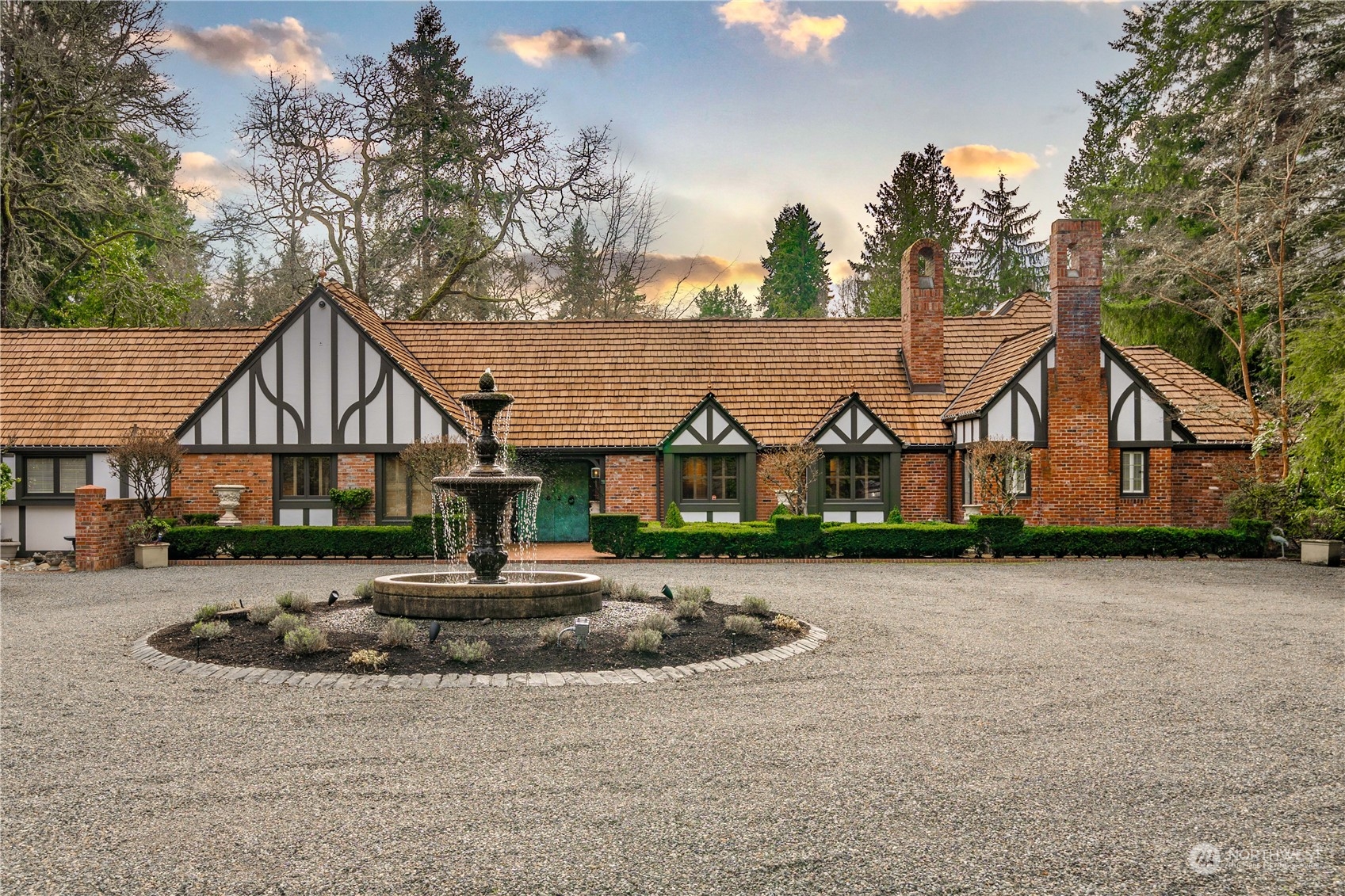 a house with trees in the background