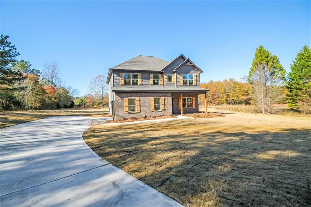 a front view of house with yard