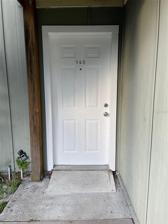 a view of an entryway door