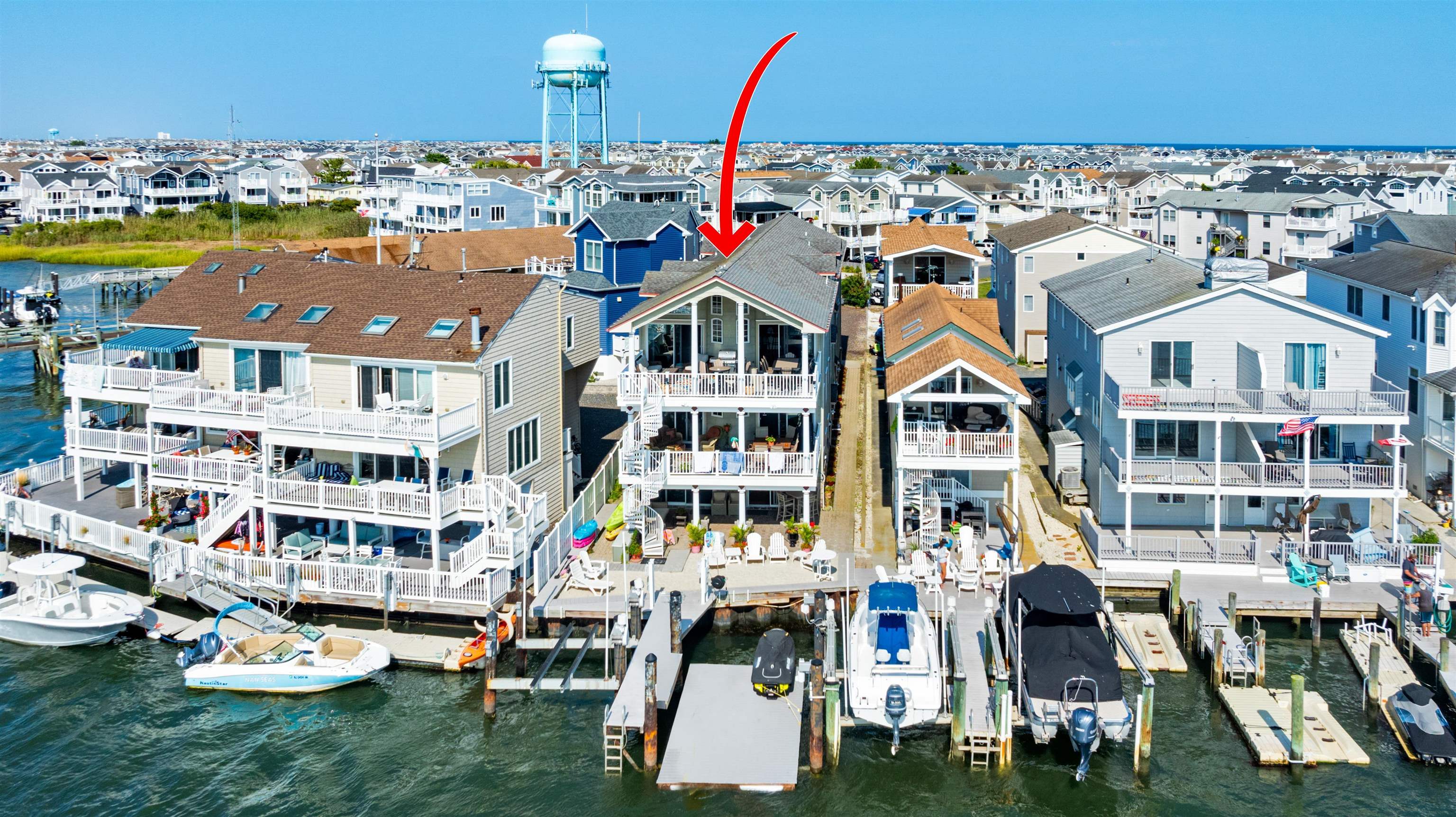 a aerial view of multiple houses