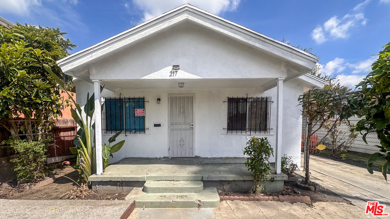 a front view of a house