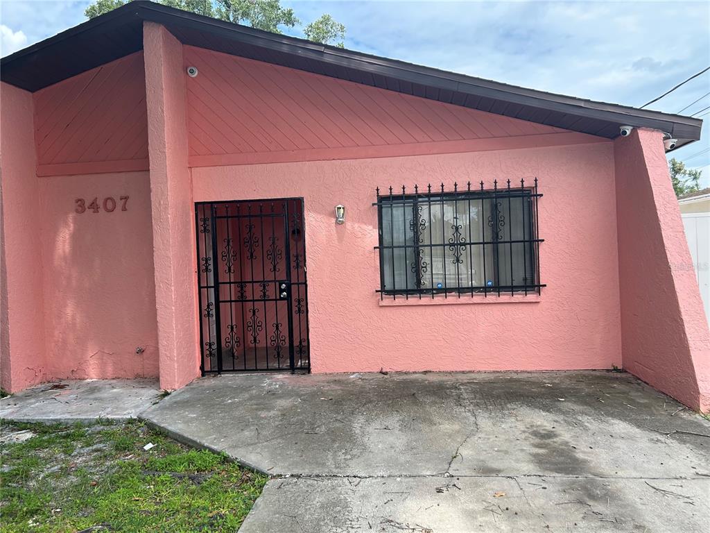 a front view of a house