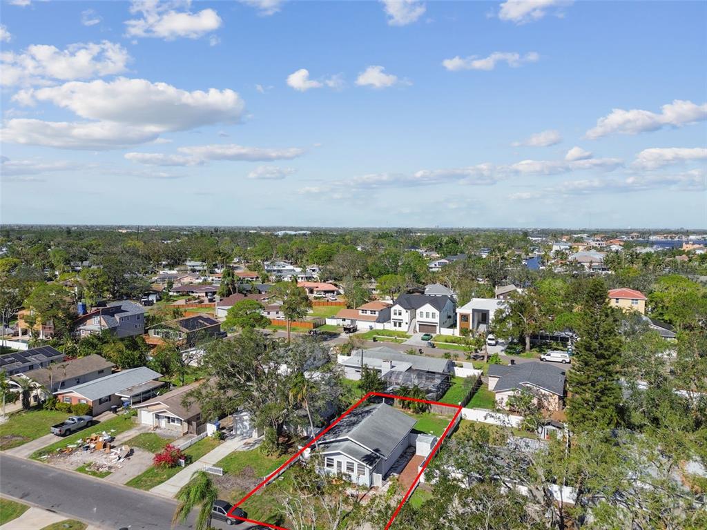 an aerial view of a city