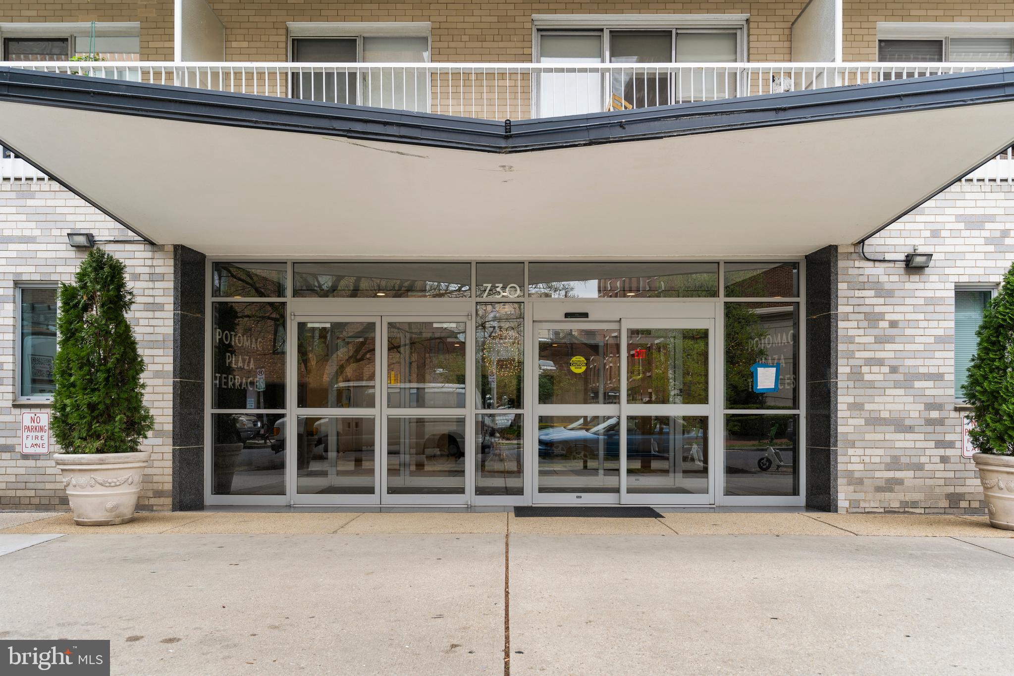 a view of a building with a window