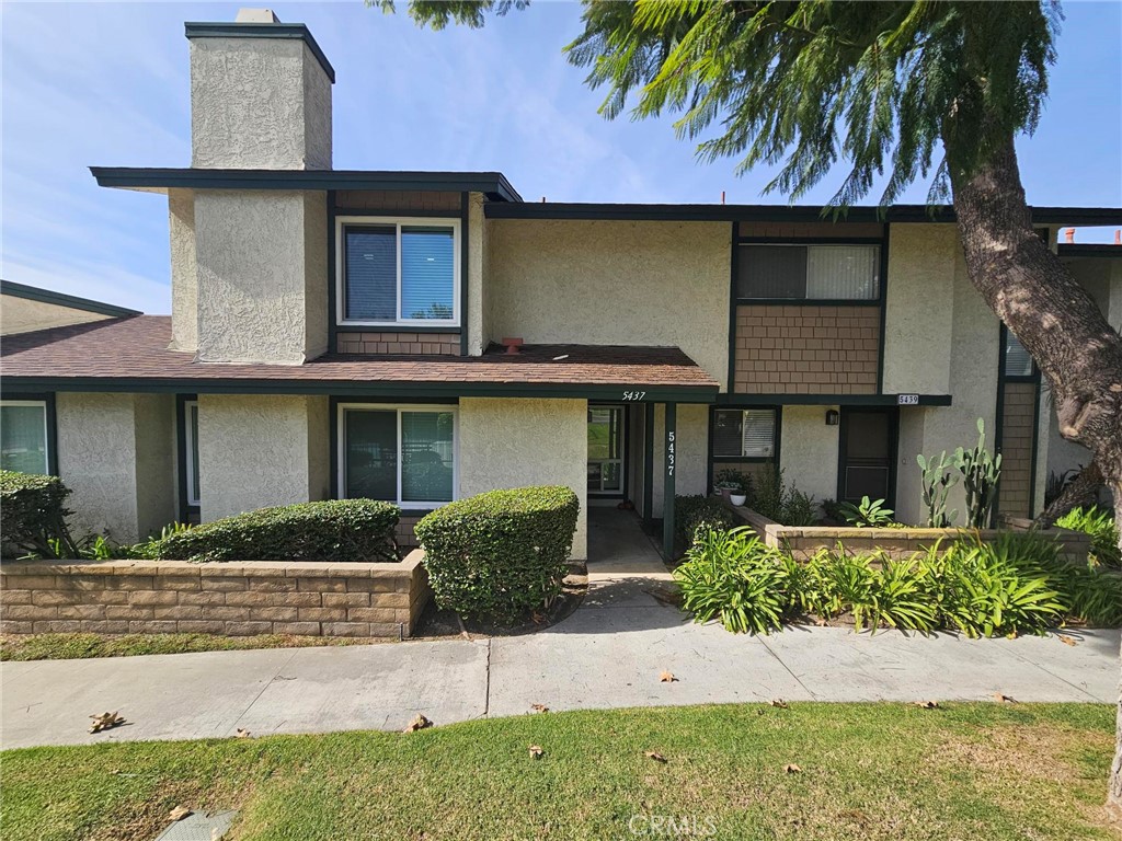 a front view of a house