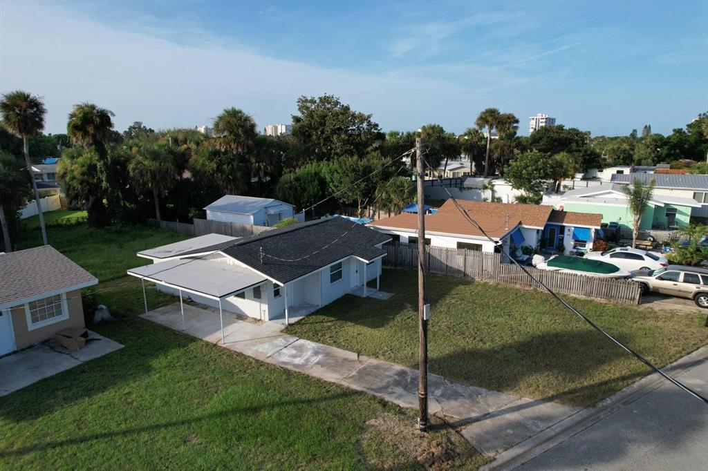 a aerial view of a house