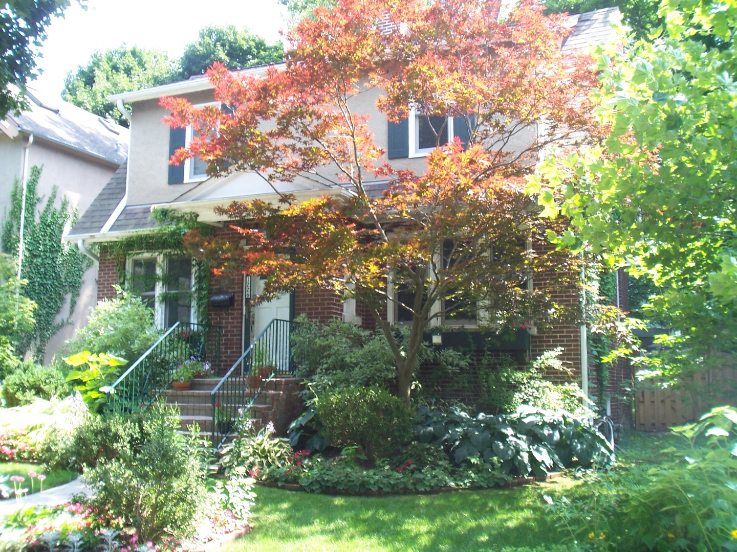 a view of a house with a tree