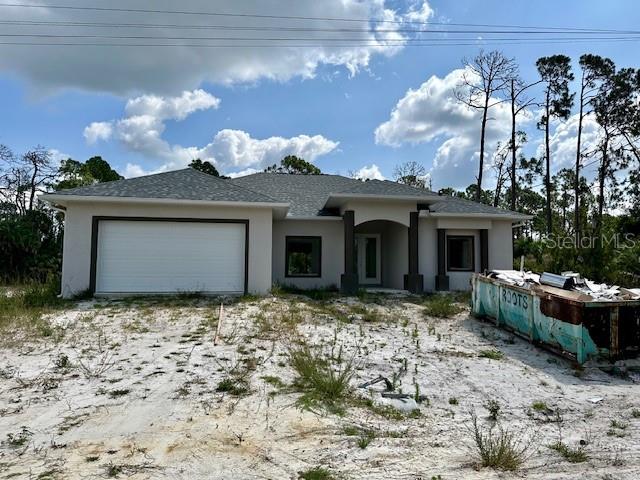 a front view of a house