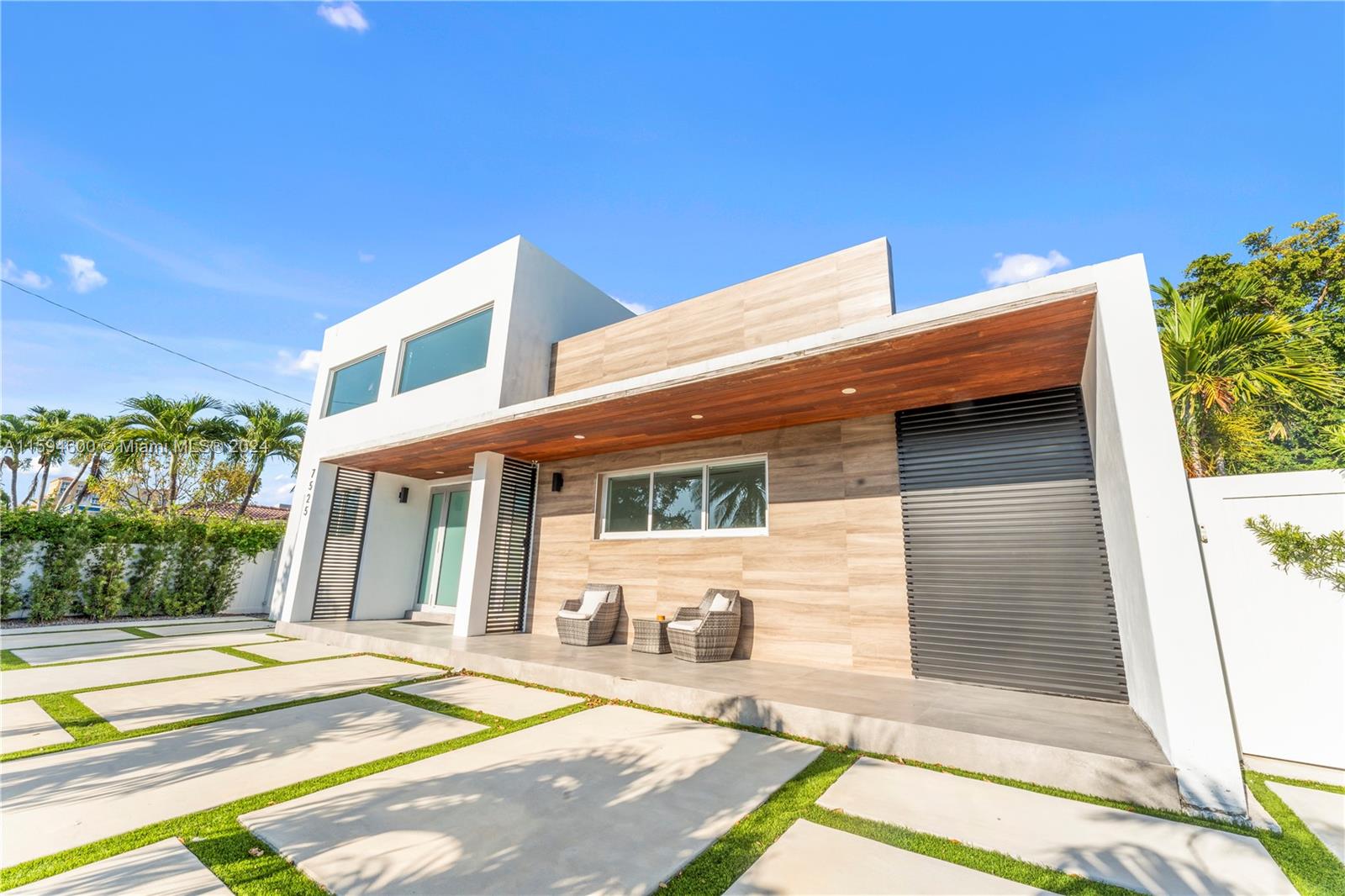 a view of a house with a patio