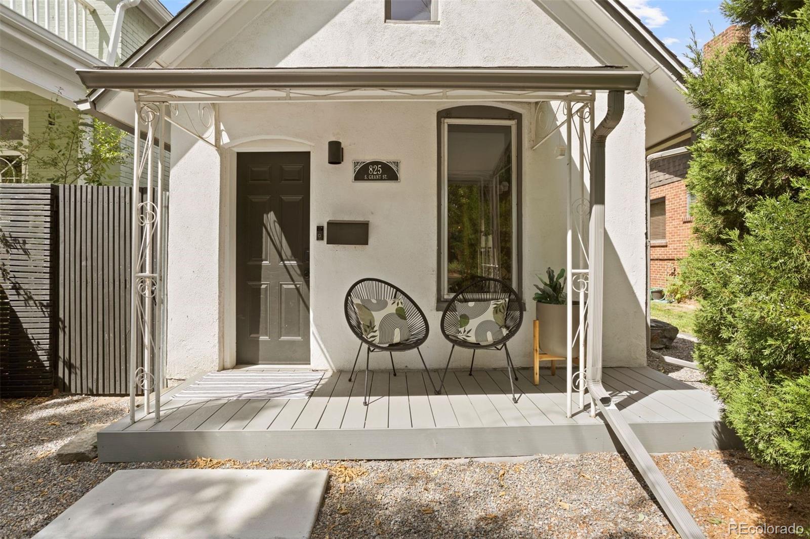 a view of a door front of a house