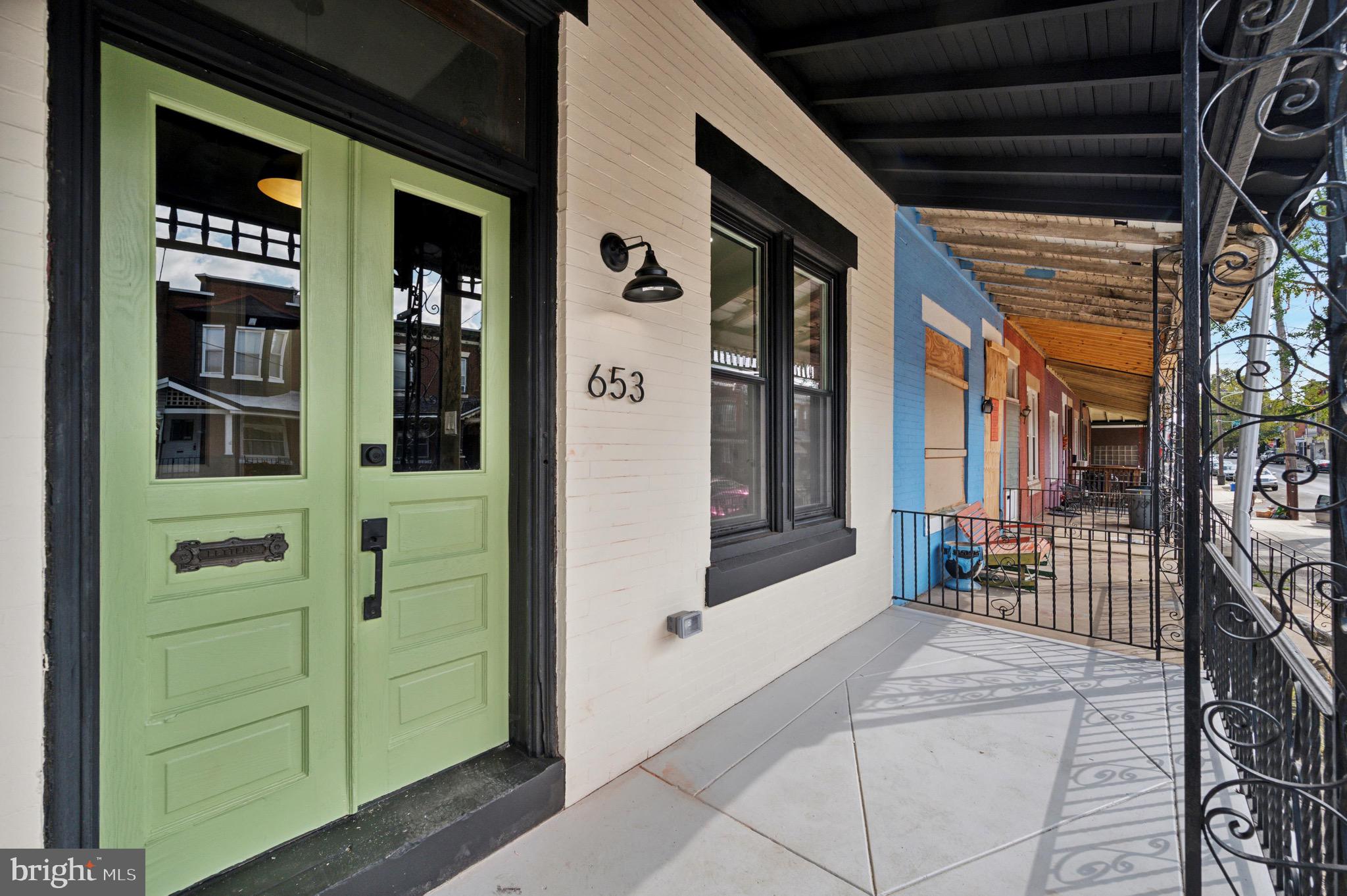 a view of front door of house