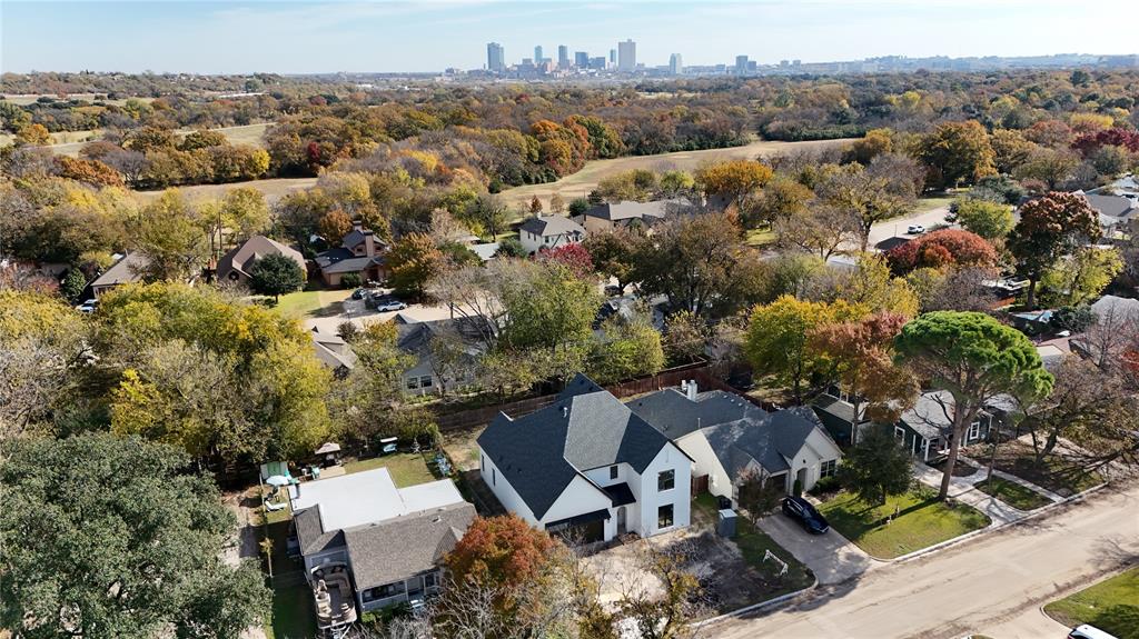 an aerial view of multiple house