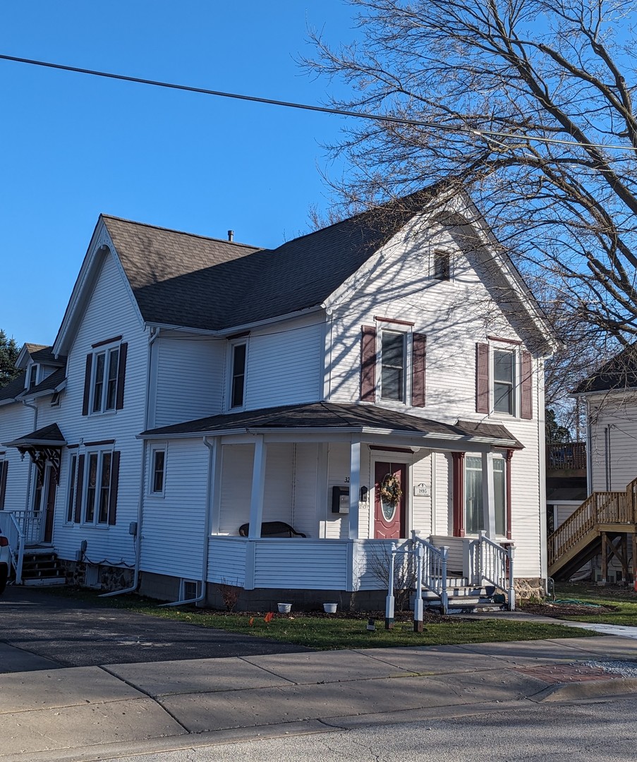 a front view of a house