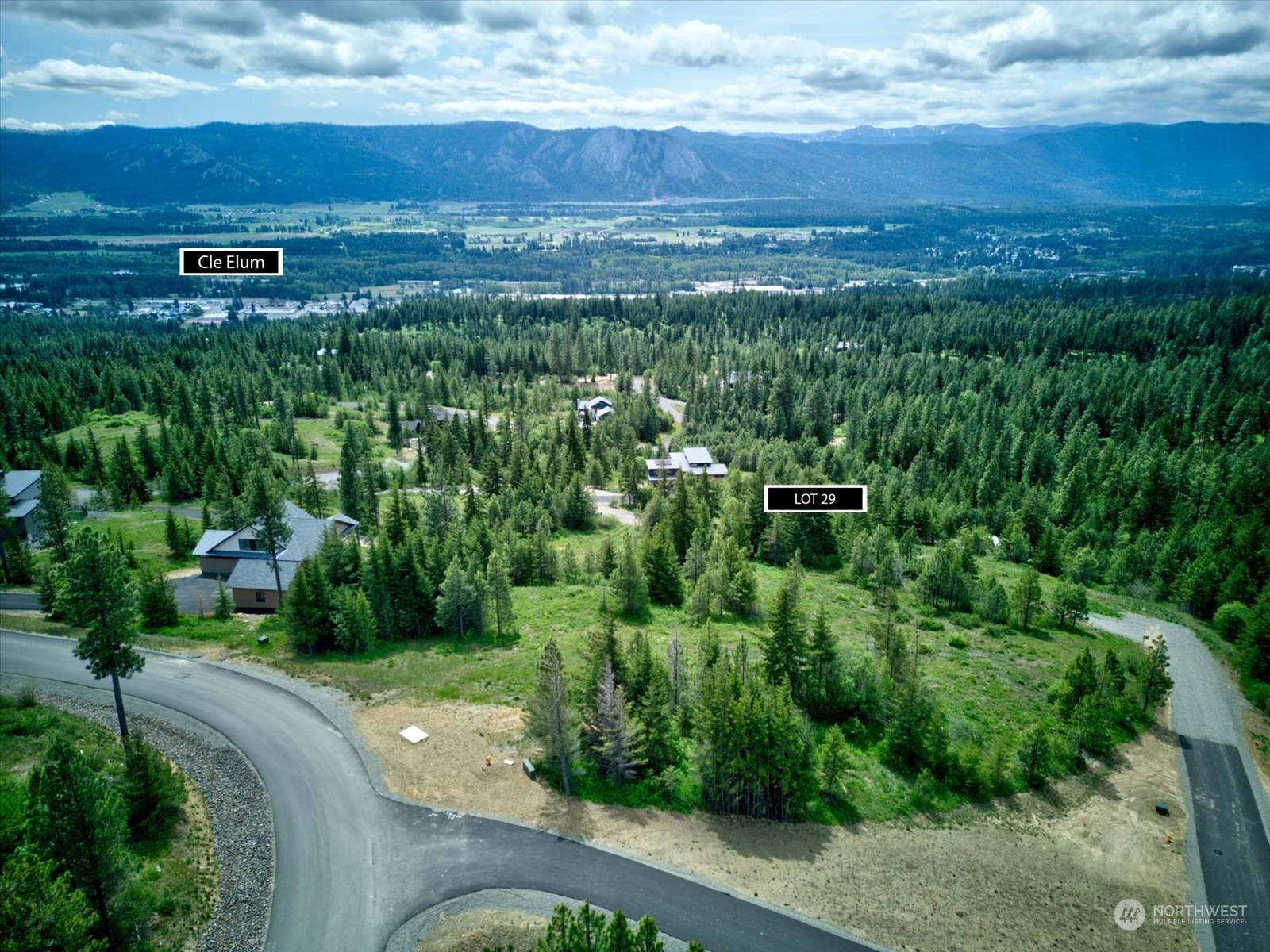 an aerial view of multiple house