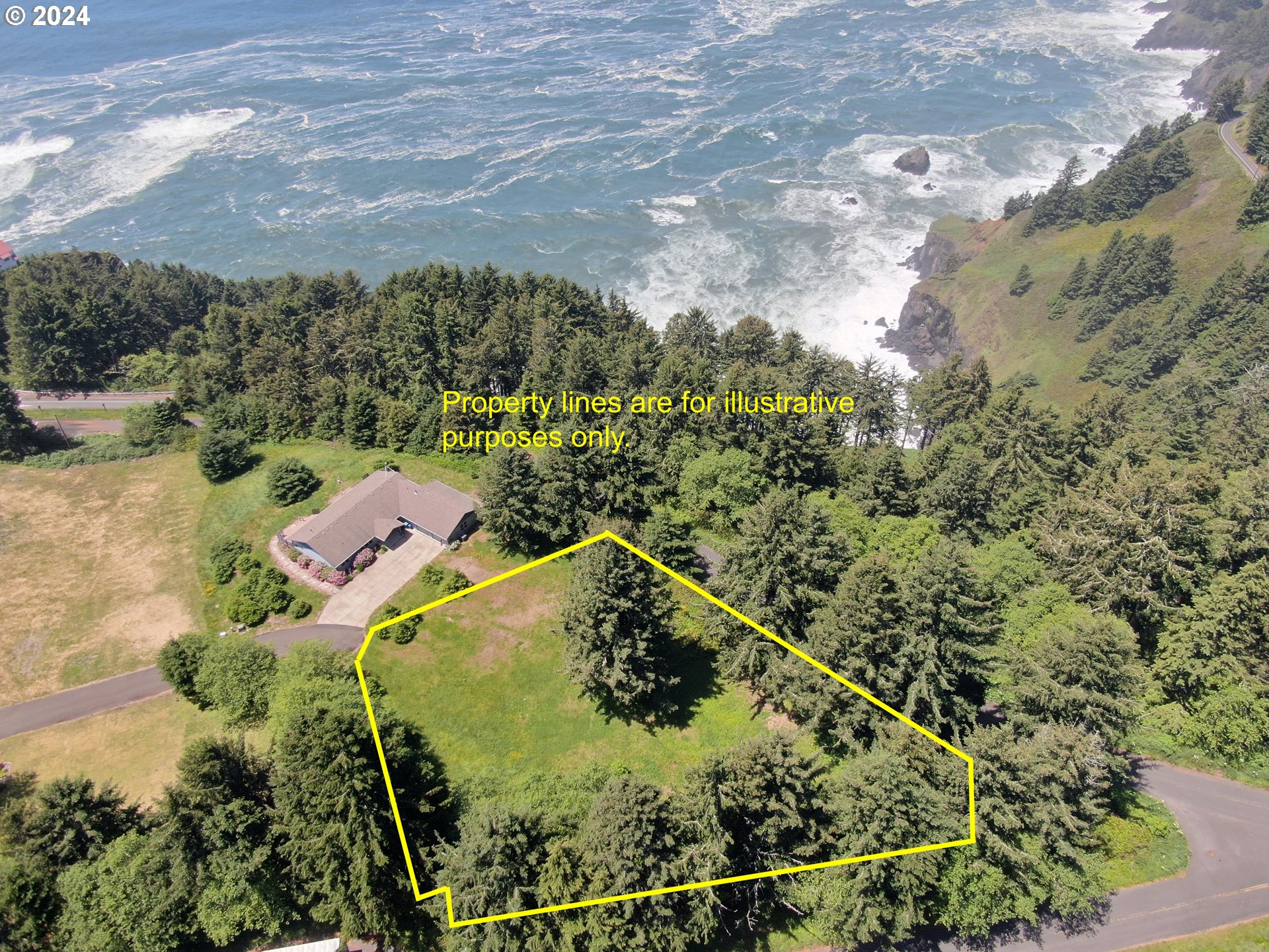 an aerial view of residential house with outdoor space