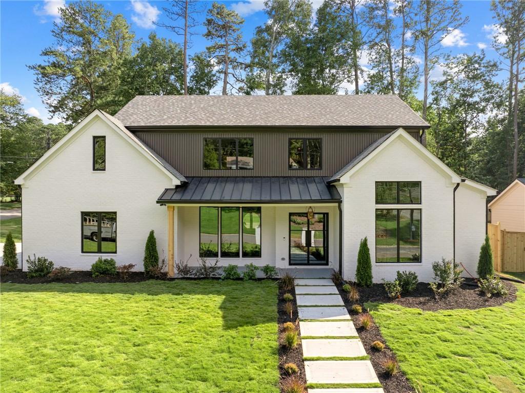 a view of a house with garden