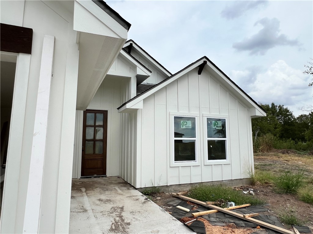 a front view of a house with windows