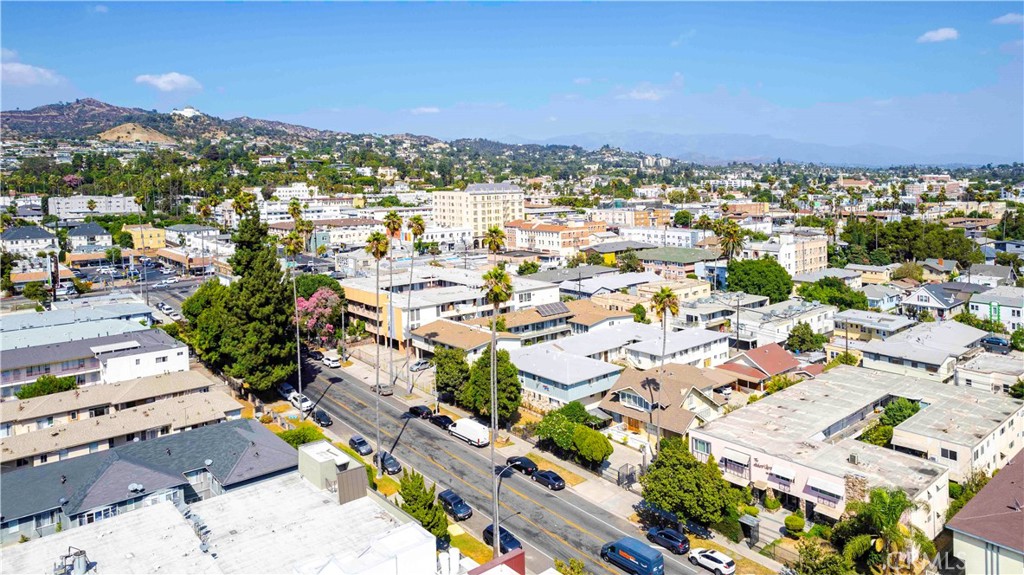 an aerial view of a city