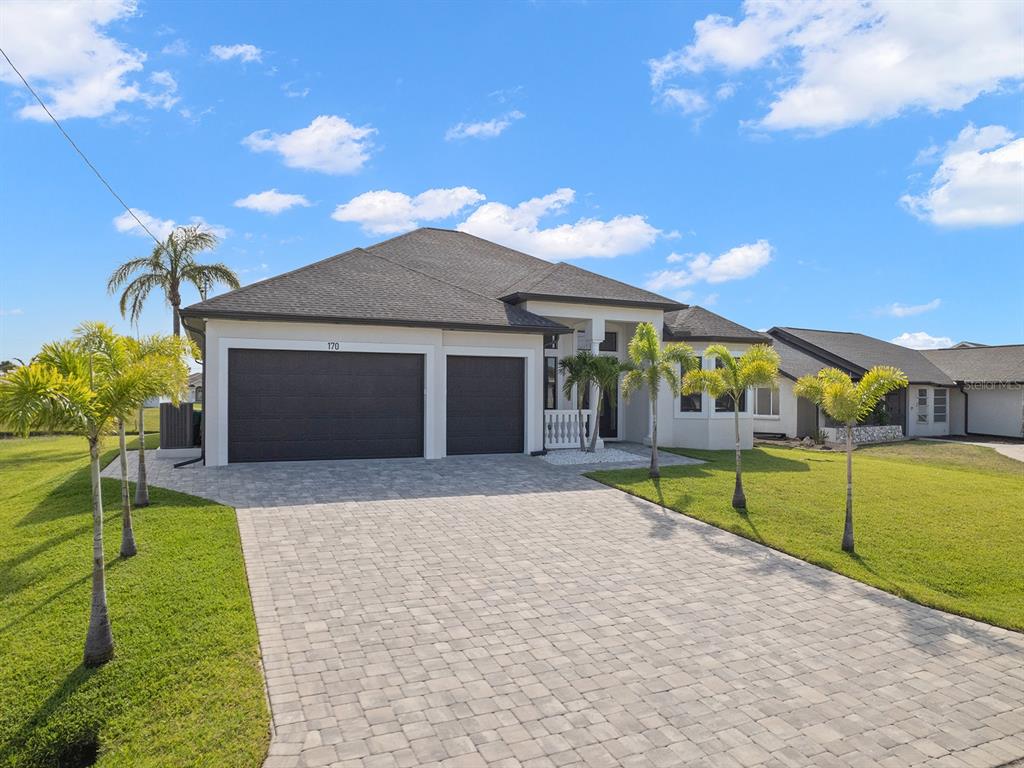 a view of a house with a patio