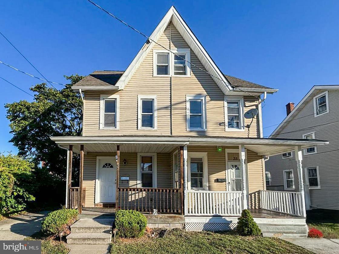 a front view of a house