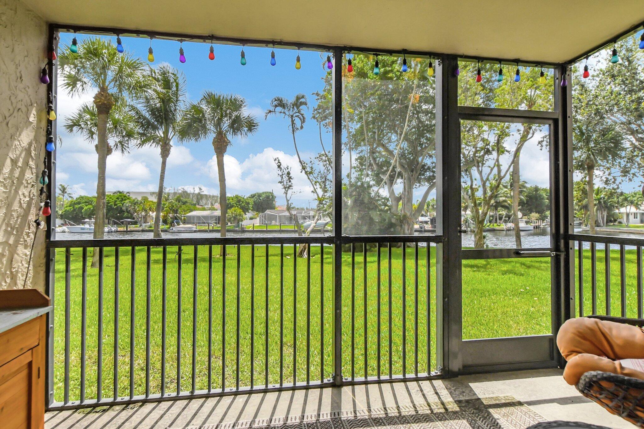 a view of a large window with an outdoor space