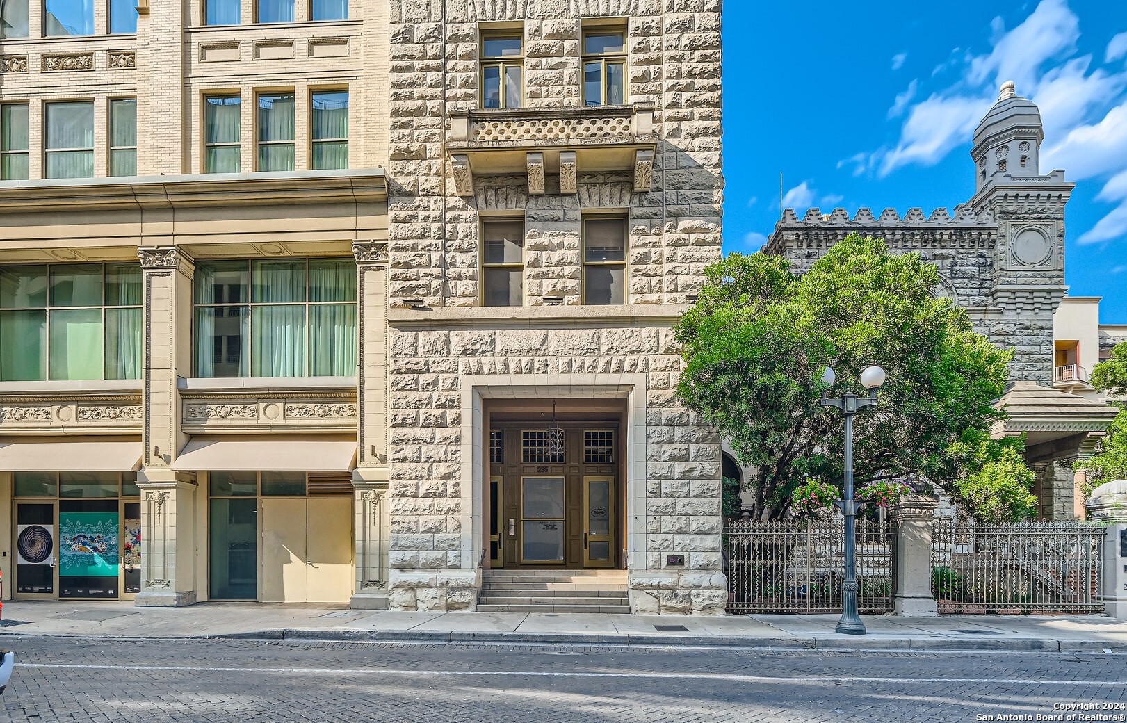 a view of a building with a entrance