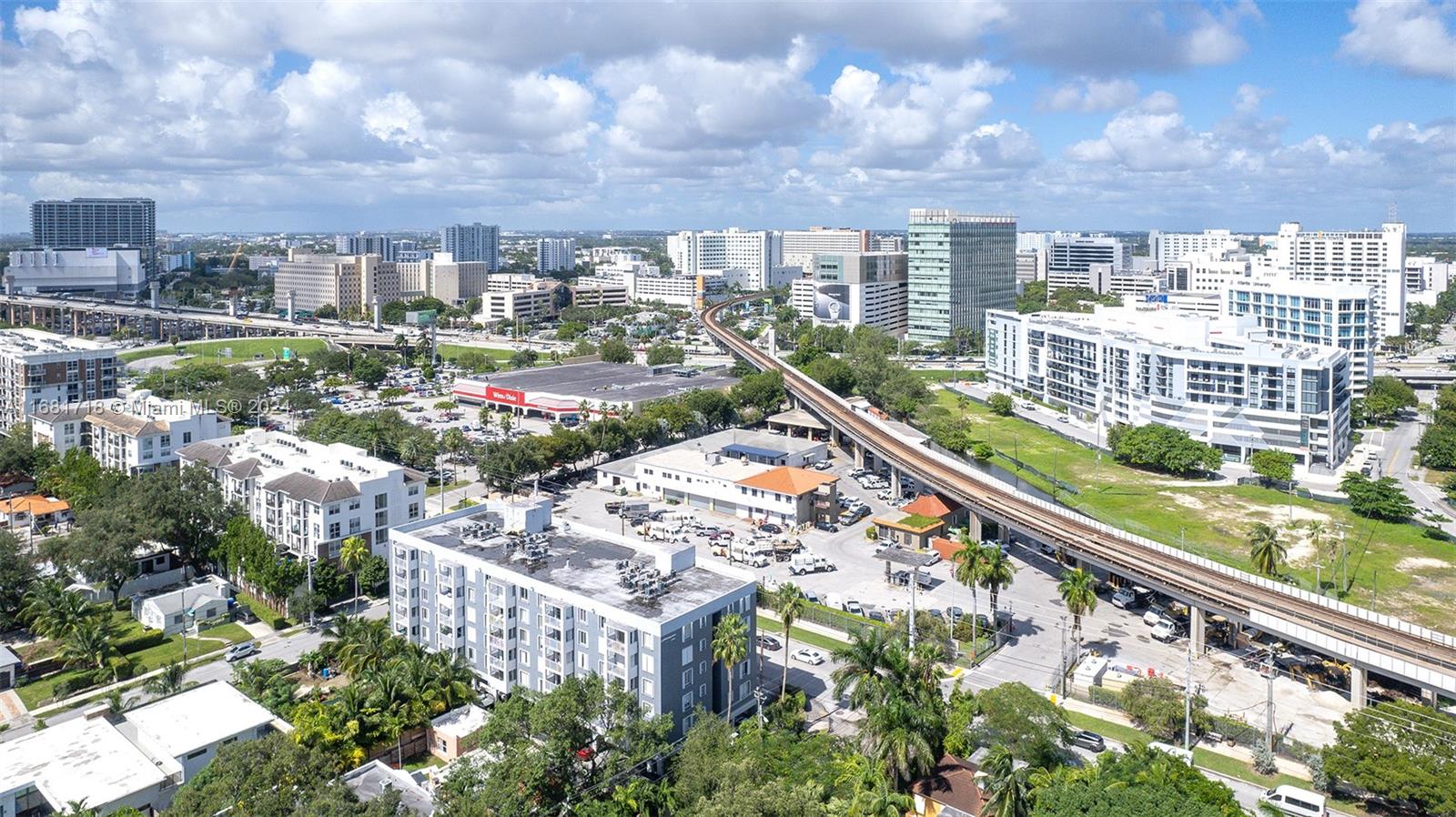 a view of a city from a balcony