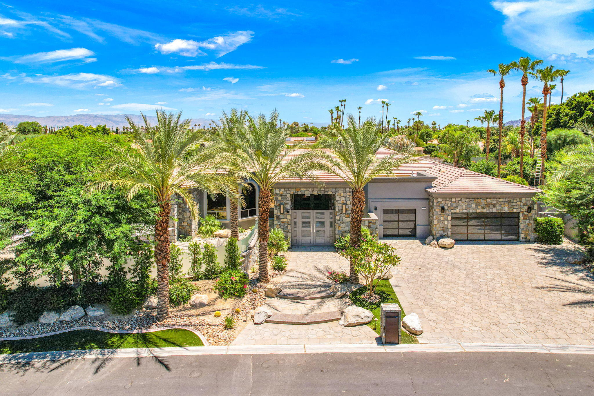 a view of a house with a patio